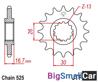 Звезда ведущая JT JTF1370.16RB - купить Аксае