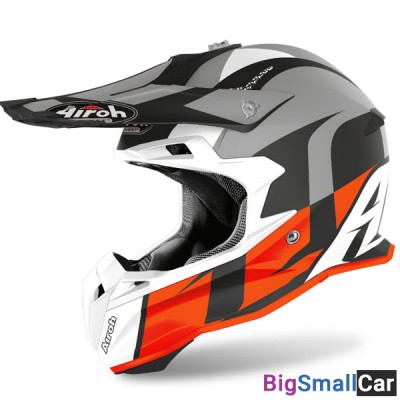 Шлем AIROH Terminator Open Vision SHOOT orange/grey L TOVS